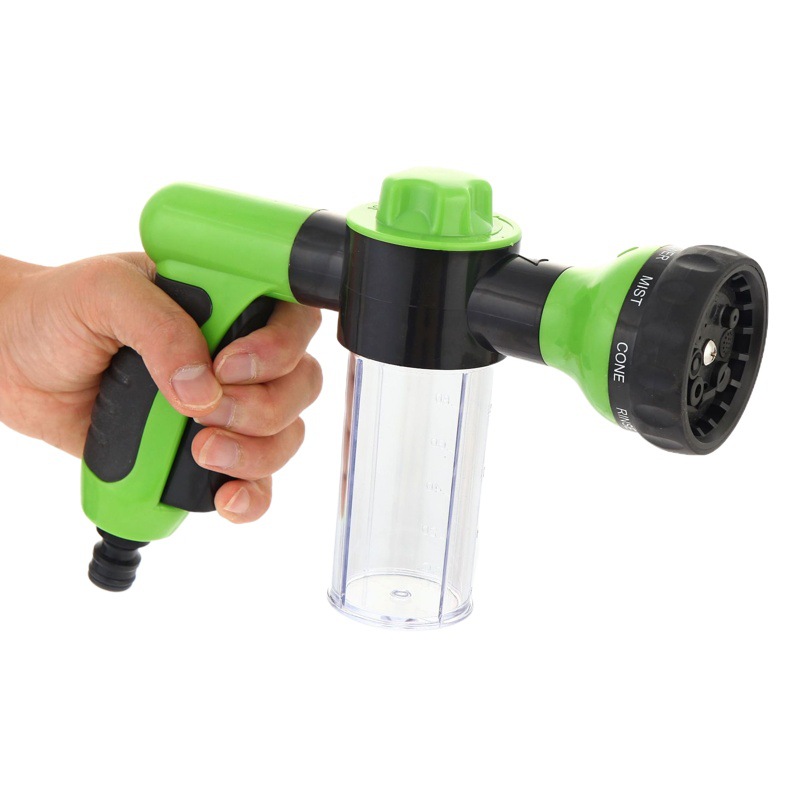 Pistola de agua de espuma traje pistola de agua de lavado de coches pistola de agua de espuma de alta presión con 4 articulaciones tubería de agua image 1