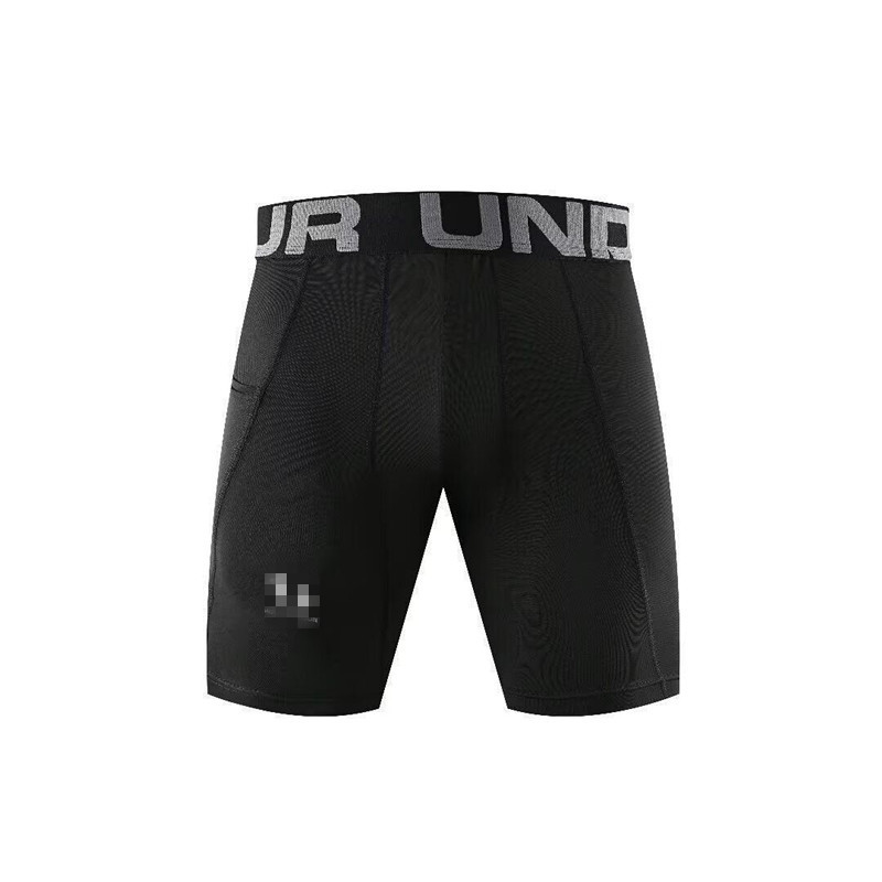 American-Style Men's Tight-Fitting High-Elastic Training Pants, Thin Fitness Running Basketball Shorts, Breathable Quick-Dry Sports Shorts