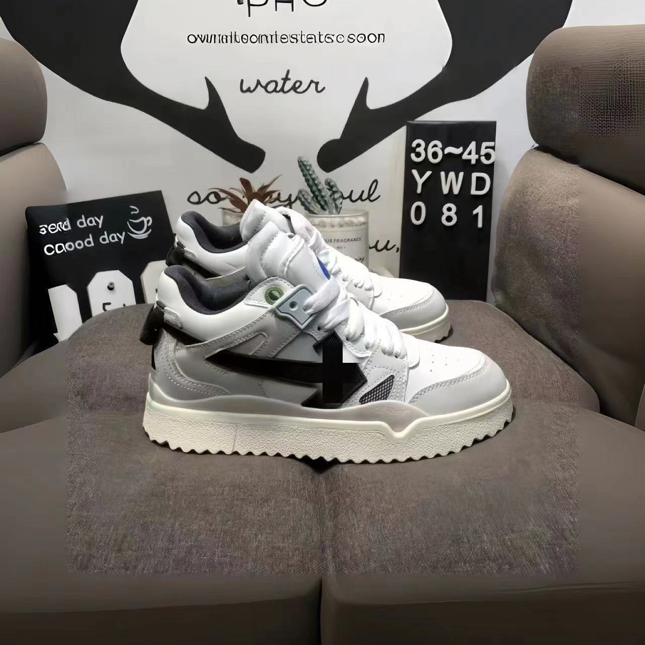 Zhongbang skate casual off zapatos deportivos de marca conjunta para hombres y mujeres, zapatos blancos de moda, zapatos de flecha plana