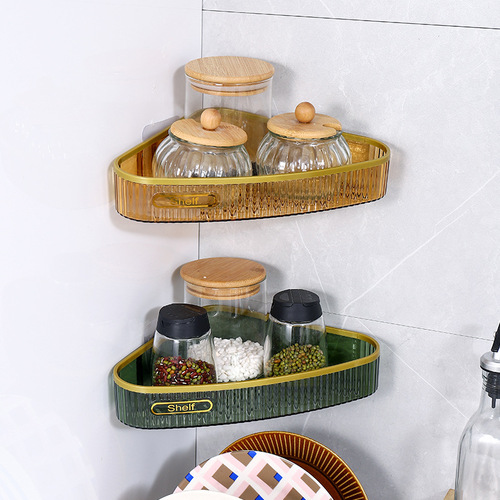 Bathroom acrylic triangle shelf wall-mounted toilet bathroom sink bathroom storage wall supplies