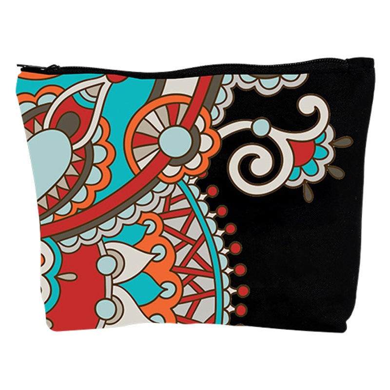 High-Capacity Portable Makeup Bag with Stylish Design, Canvas Accessory Storage Bag, Cross-Border Wholesale Zipper Bag
