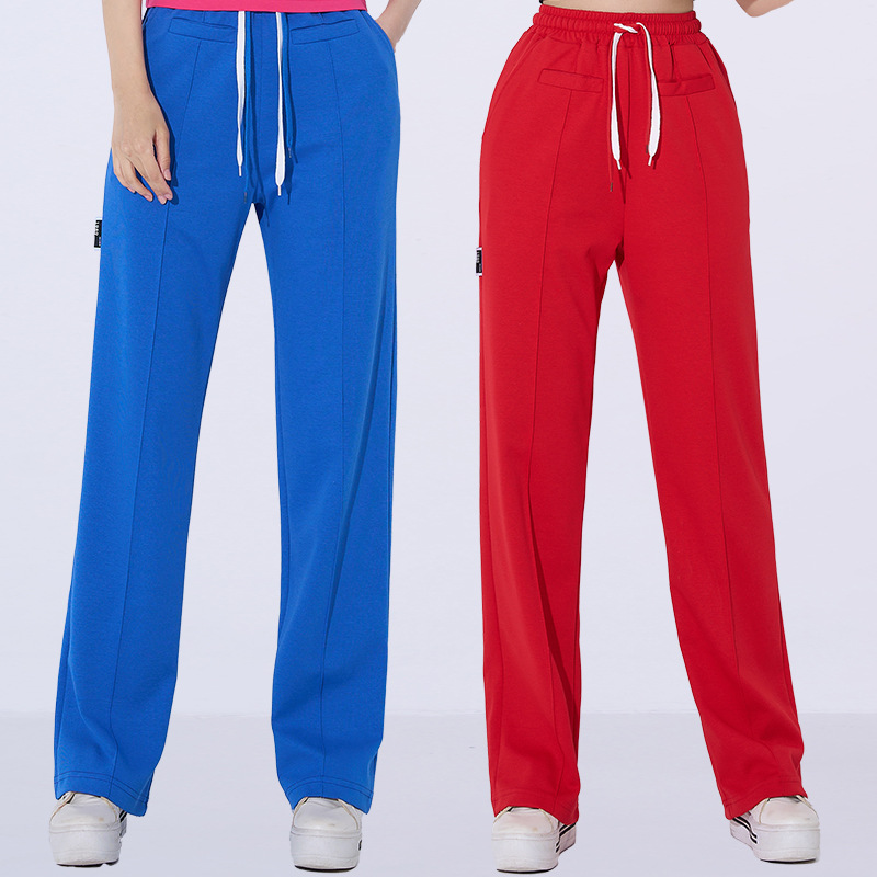 2023 Fashion Influencer Square Dance Suit Straight Leg Pants New Glitch Dance Dancing Pants Cotton Women