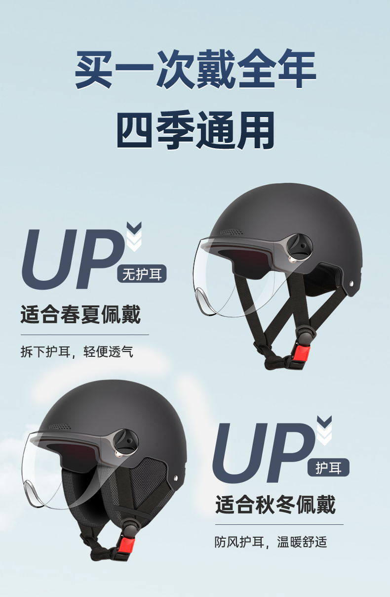 3D Helmet Four Seasons Universal Electric Motorcycle 3C Certified