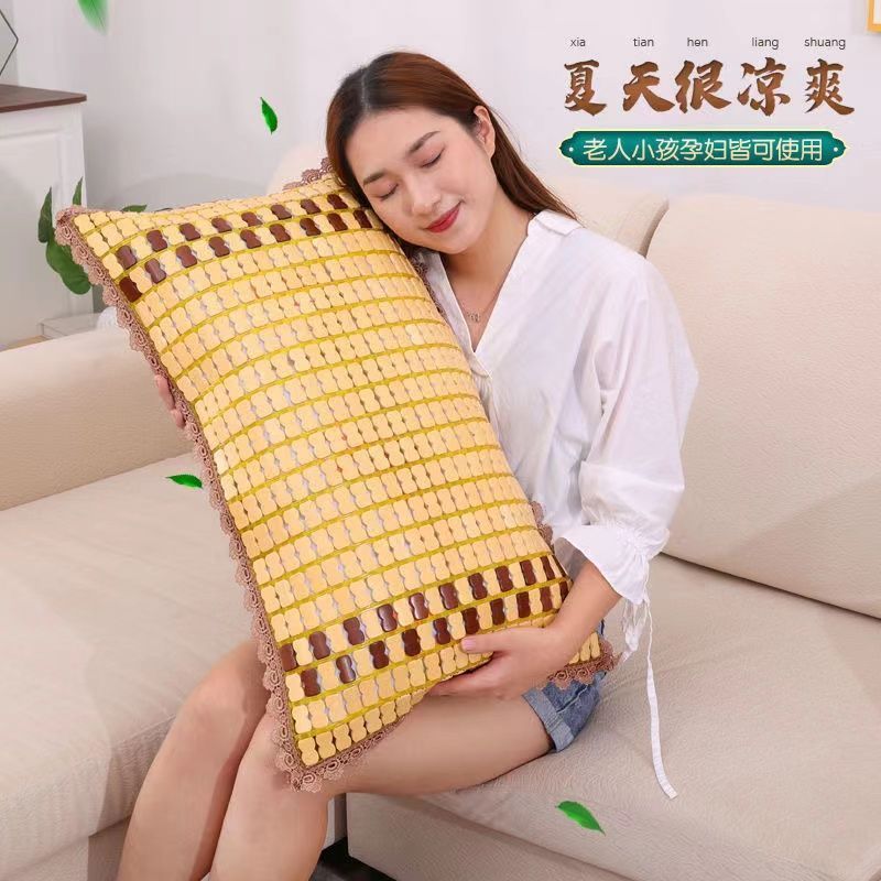 夏季沙发抱枕套麻将竹凉席靠枕靠背垫套靠垫套汽车办公室腰靠钉制