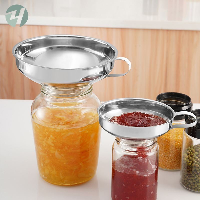 厨房不锈钢漏斗果酱沙拉酱宽口漏斗Wide Mouth Canning Funnel|undefined