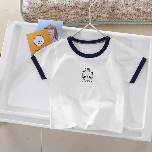 宝宝短袖T恤男童儿童2023夏季婴儿上衣半袖小童装夏装纯棉女童潮