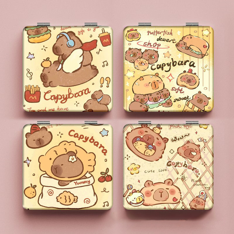 Lindo espejo pequeño Sanrio Kulomi espejo de maquillaje portátil de alto valor espejo de maquillaje portátil dormitorio de estudiantes espejo de maquillaje plegable