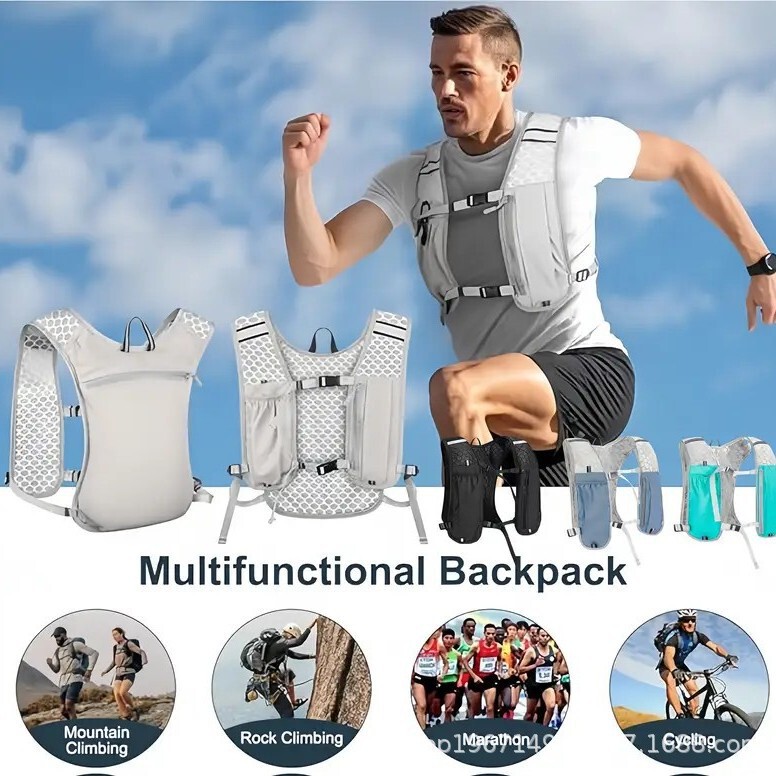 クロスボーダー アウトドア 登山 サイクリングバッグ クロスカントリー ランニング ハイキング バックパック バックパック 男性と女性の軽量ウォーターバッグ ベスト ベスト|undefined