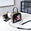 Small clutch bag from pearl, chain on chain, shoulder bag, 2022 collection, Korean style, flowered, food bag