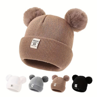T 60810 Warm wool baby hat scarf set ��ůë���냺ñ�Ӈ���