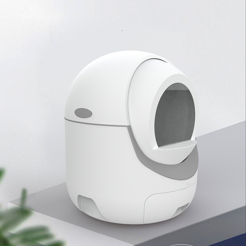 Agente de caja de arena inteligente para gatos al por mayor desodorante anti-Splash caja de arena automática para gatos se puede conectar con teléfono móvil caja de arena para gatos completamente cerrada