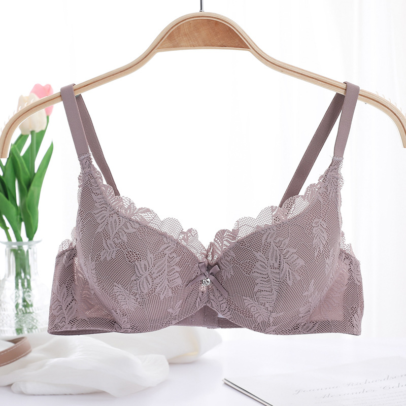 Fábrica ajustable en el sitio de damas sujetador de encaje sexy superior delgado bajo grueso reunido sobre el bra anti-caída sureste image 12