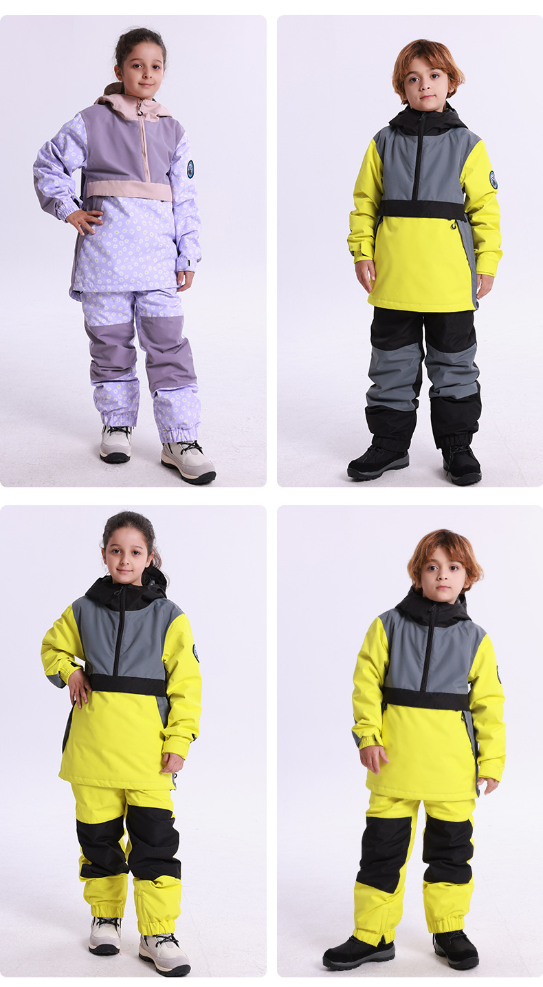 Neuer Winter-Kinder-Skianzug für Männer, winddicht, wasserdicht, warm, Schneeanzug, Outdoor-Snowboardanzug für Mädchen_voghion.com