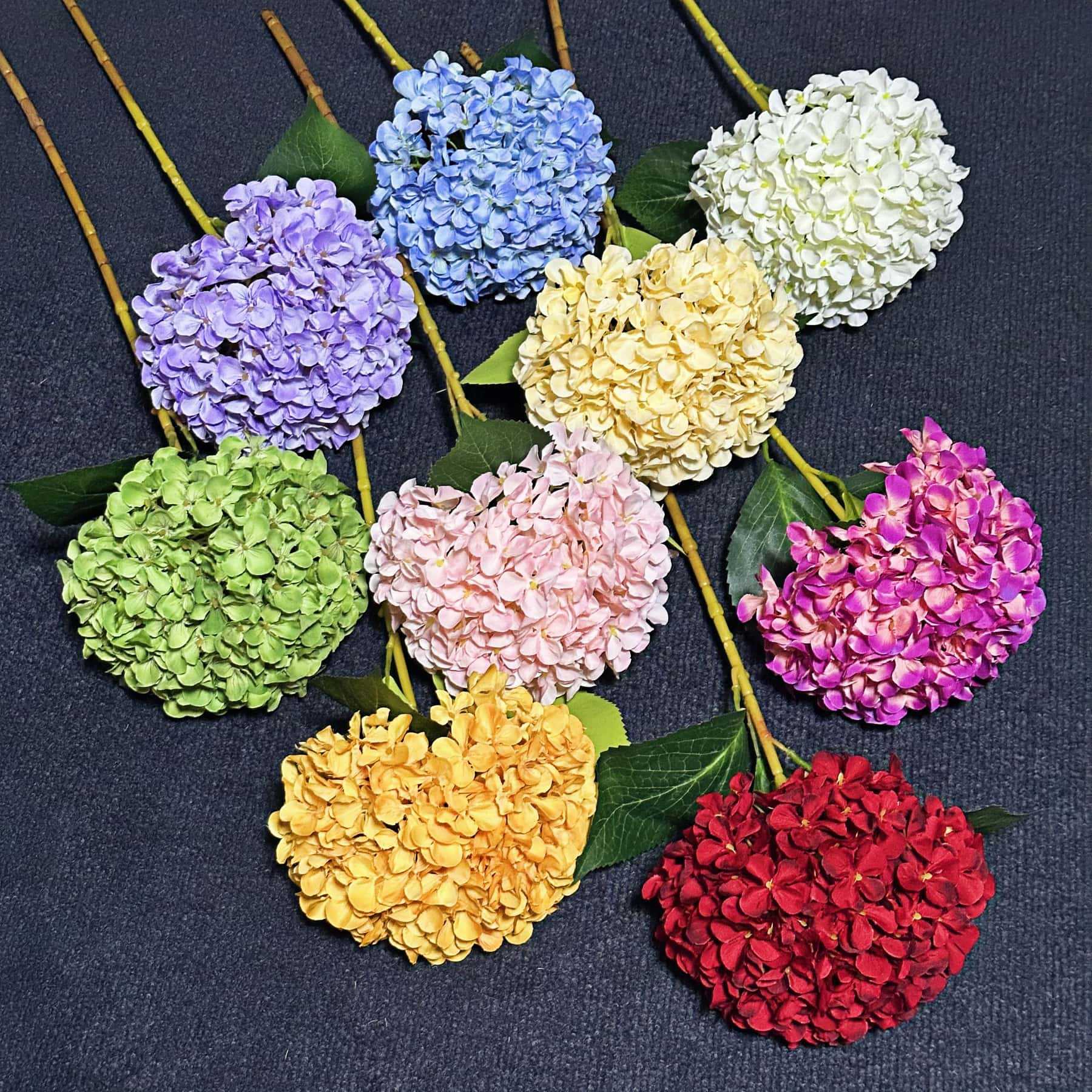Flor artificial 216 piezas Impresión 3D Gran diseño de escena de boda de hortensia Decoración del hogar Decoración de flores falsas transfronterizas al por mayor