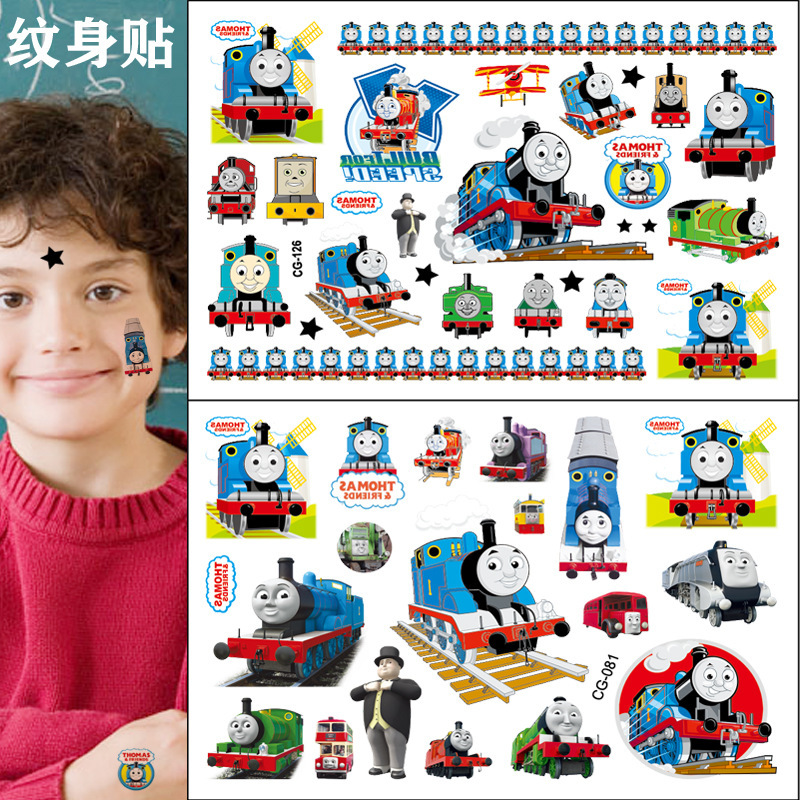 Thomas little train Cartoon tattoo stickers children tattoo stickers birthday party tattoo stickers disposable water transfer printing