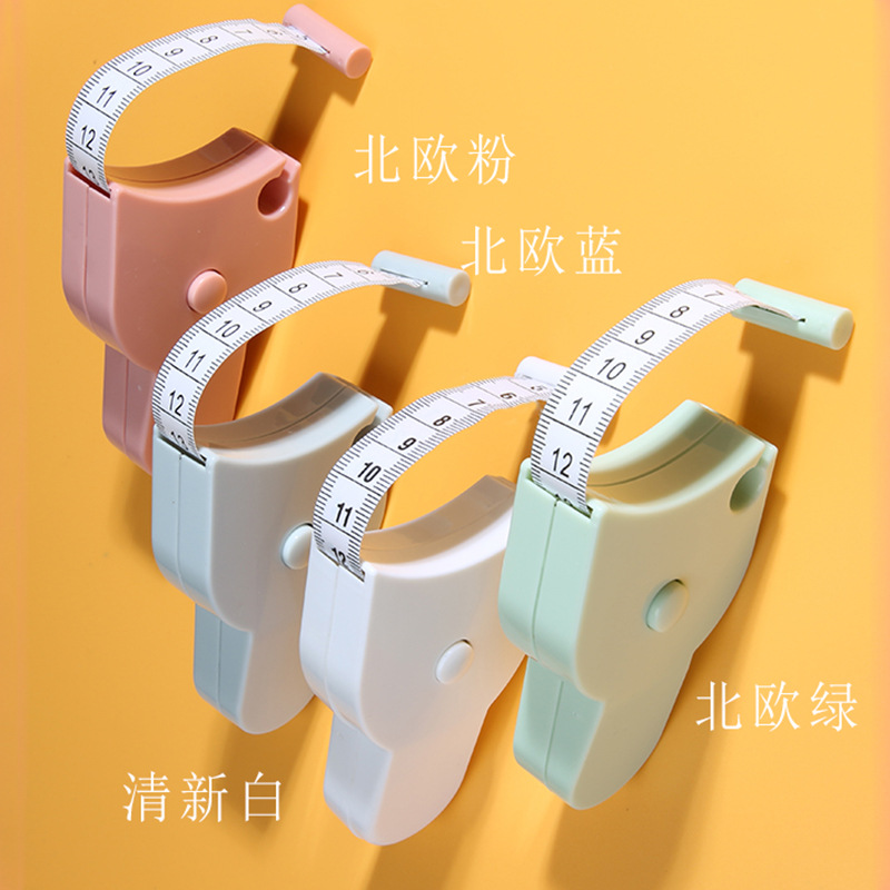 Antorcha de pelo recto de fábrica mango circunferencia de la cintura regla cm pulgada IMC cinta de cuero regla tres circunferencia regla logotipo imprimible