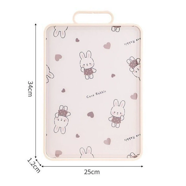Square rabbit cutting board food grade/anti-mold and anti-bacteria/double-sided