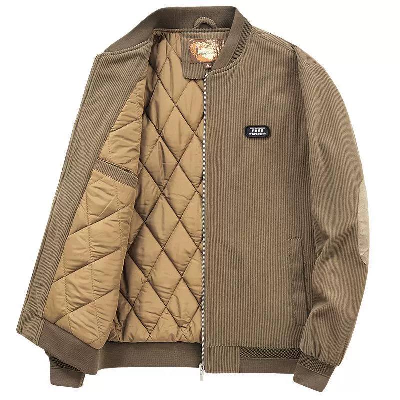 Вельветовое пальто с хлопковой подкладкой, Мужская зимняя спортивная куртка, молодежная короткая куртка в стиле ретро, повседневная хлопковая куртка больших размеров, модная 2198