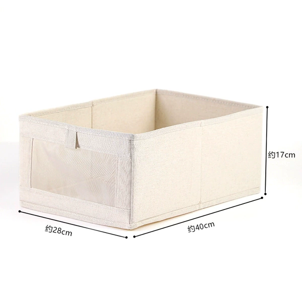 Beige, 40×28×17cm, cotton and linen, material