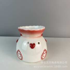 新品卡通陶瓷蜡烛陶瓷香薰炉助眠灯室内熏香炉防干烧瑜伽酒店民宿