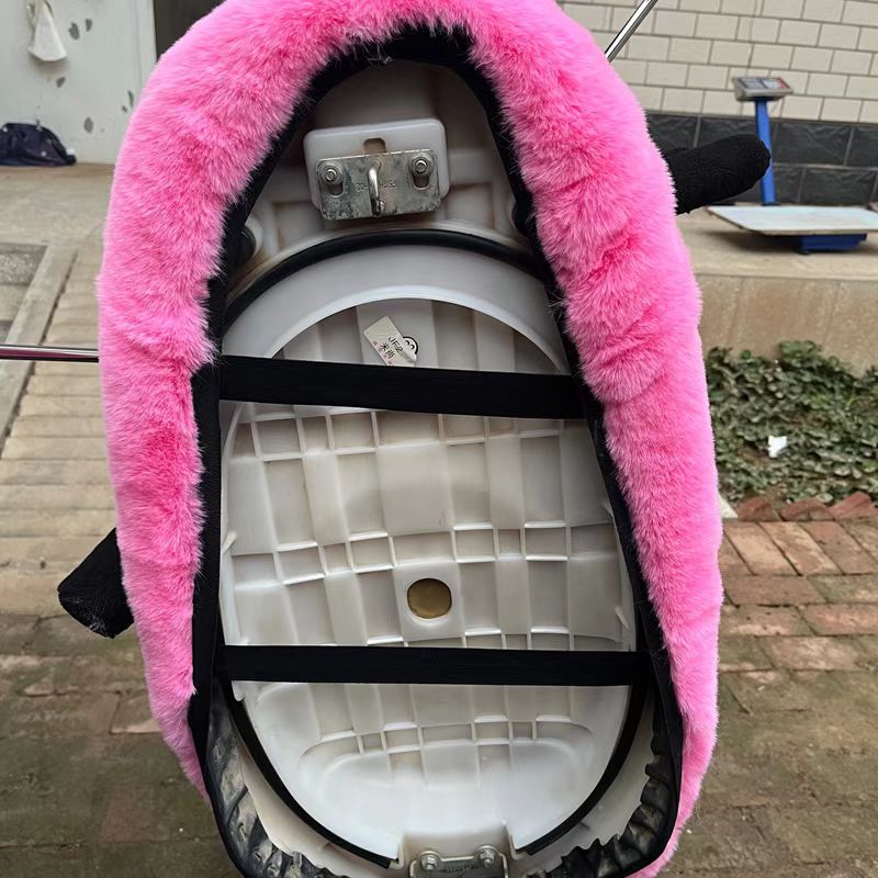 Manufacturer Wholesale Electric Vehicle Warm Seat Cover Plush Winter Thick Universal Electric Motorcycle Seat Cushion Seat Cover Battery Car Seat Cushion