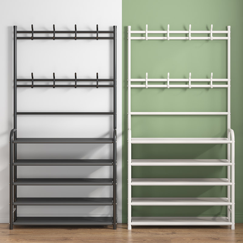 Home-use, entryway, budget-friendly shoe and hat rack; minimalist, modern storage cabinet; multifunctional shoe organizer.