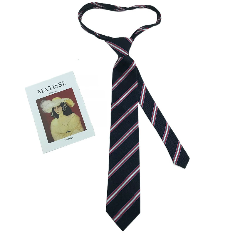 Silk tie, shirt, 7cm, Korean style
