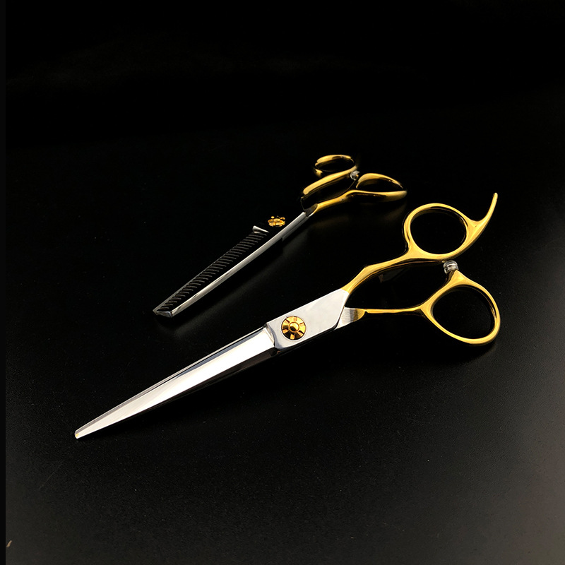 Ciseaux à effiler plats et sans couture, ensemble, ciseaux professionnels pour salon de coiffure et coiffeur_voghion.com