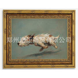 亚马逊跨境外贸款跑步狗艺术趣味俏皮的小狗图片墙装饰宠物海报