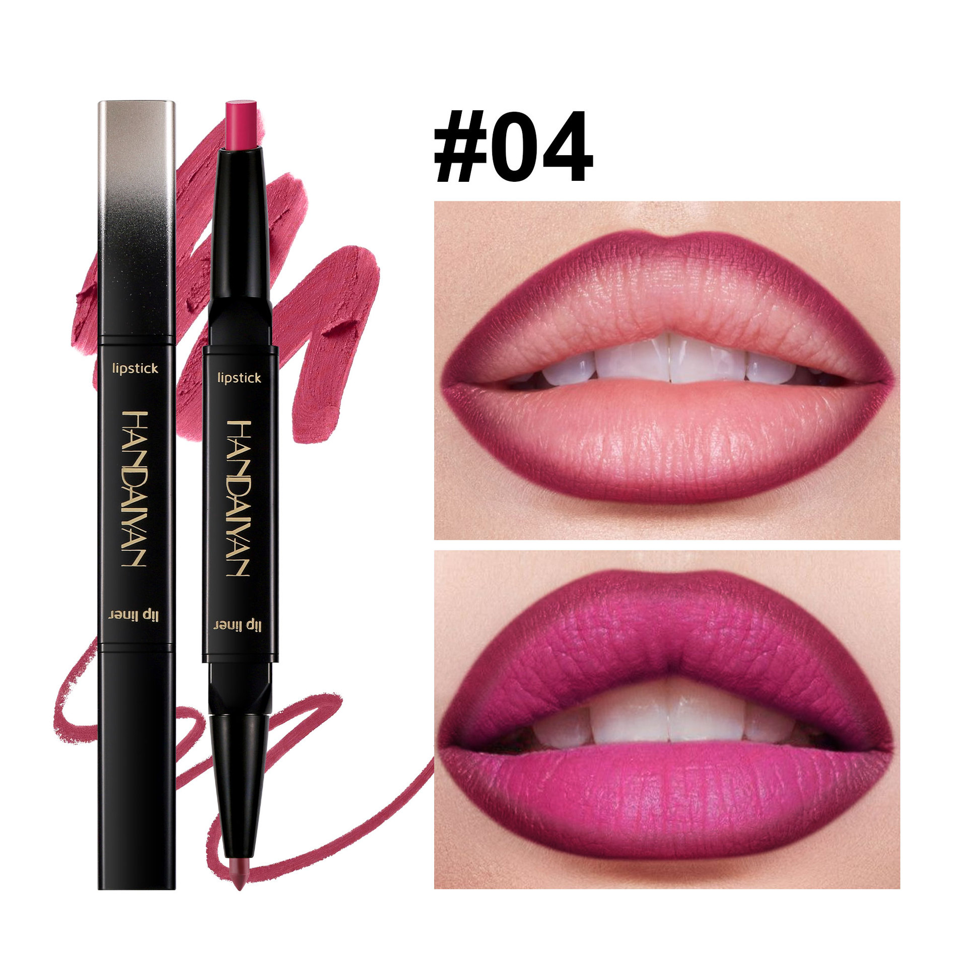 HANDAIYAN lápiz labial lápiz labial mate lápiz labial impermeable fácil de colorear lápiz labial spot transfronterizo