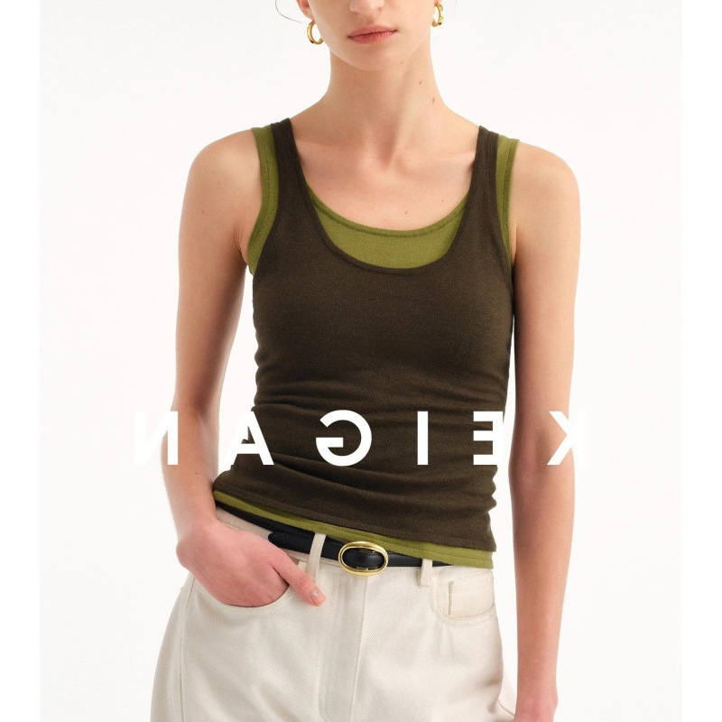 Just need B into Germany BIELLA washable silk wool M1U wind color knitted vest
