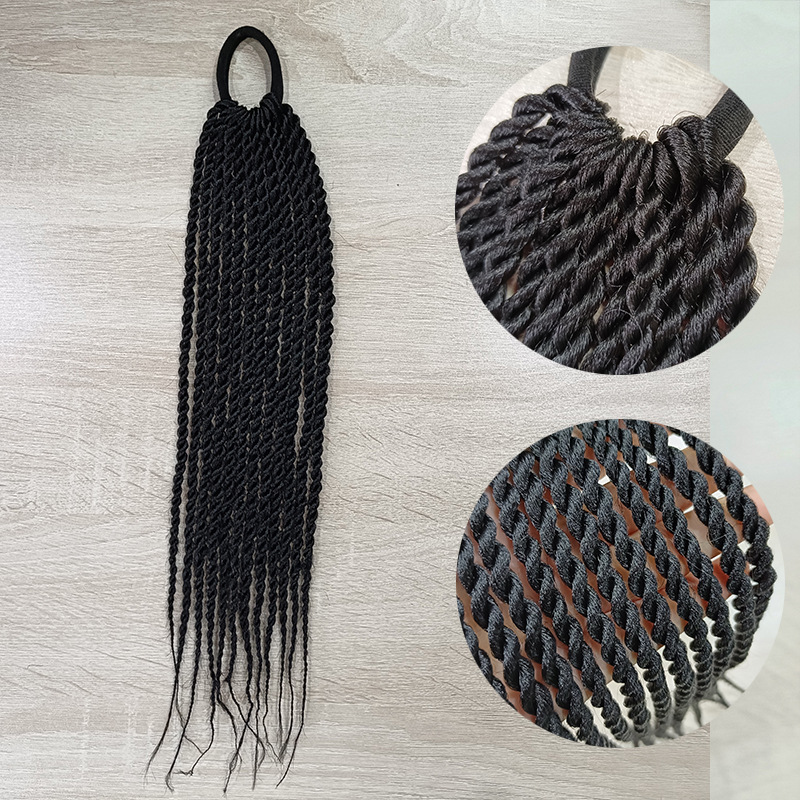 12 가닥 꼬인 브레이드 라이트 보드 어린이 포니 테일 브레이드