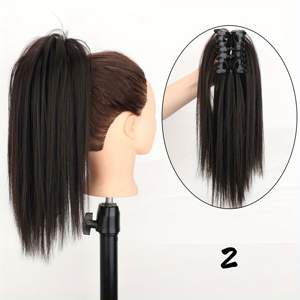 Extensions de queue de cheval synthétique réaliste avec pince_voghion.com