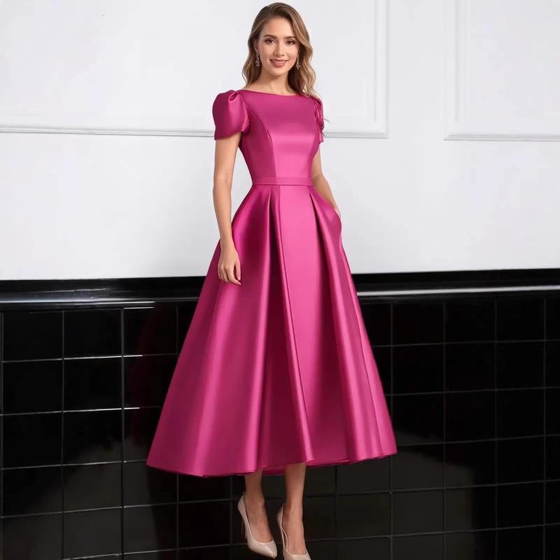 Cross-Border European and American Satin Evening Dress, Elegant Gown, Amazon Slimming Long Dress, Everyday Wearable Dress Cross-Border European and American Satin Evening Dress, Elegant Gown, Amazon Slimming Long Dress, Everyday Wearable Dress