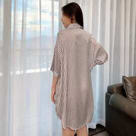 抖音爆款【凯凯】春夏季冰丝高级感女士睡裙子家居服网红开衫