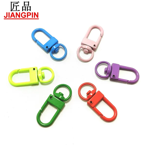 Colorful Small Door Buckle Key Chain Accessories Painted Spring Buckle Pendant DIY Multi-layer Color-preserving Craft Mini Door Buckle
