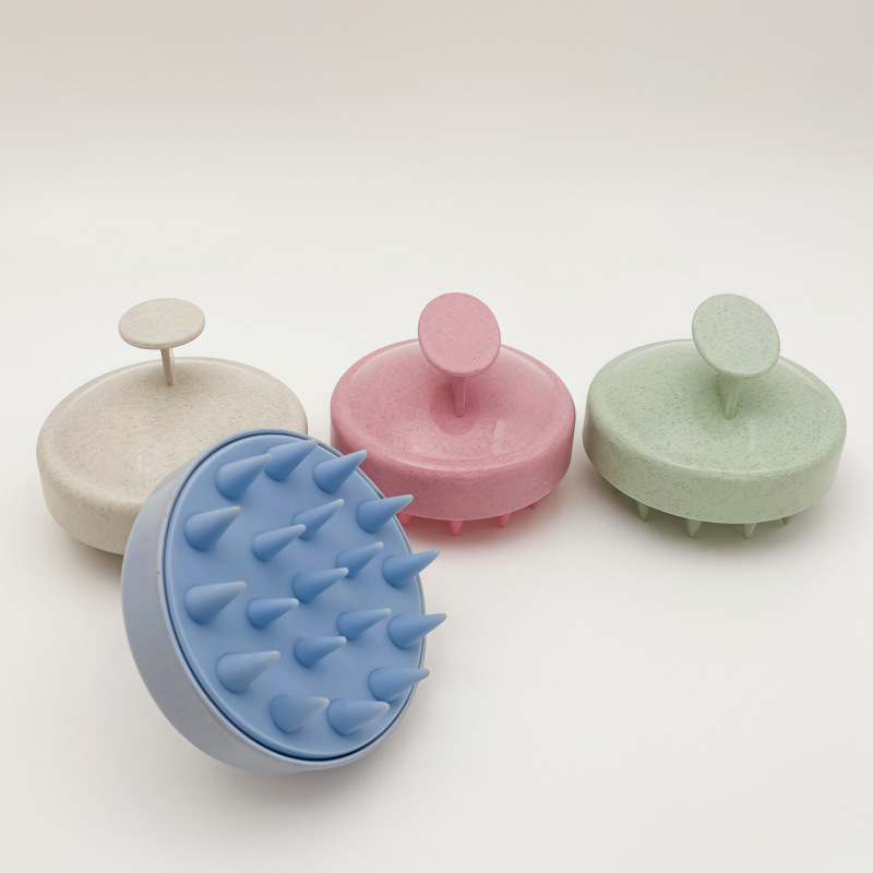 Set de Cepillo para Cabello de Paja Amazon, Botella para Limpieza en Seco, Masaje del Cuero Cabelludo, Tinte para el Cabello, Lavado de Cabello, Peluquería, Baño, Cepillo para Champú