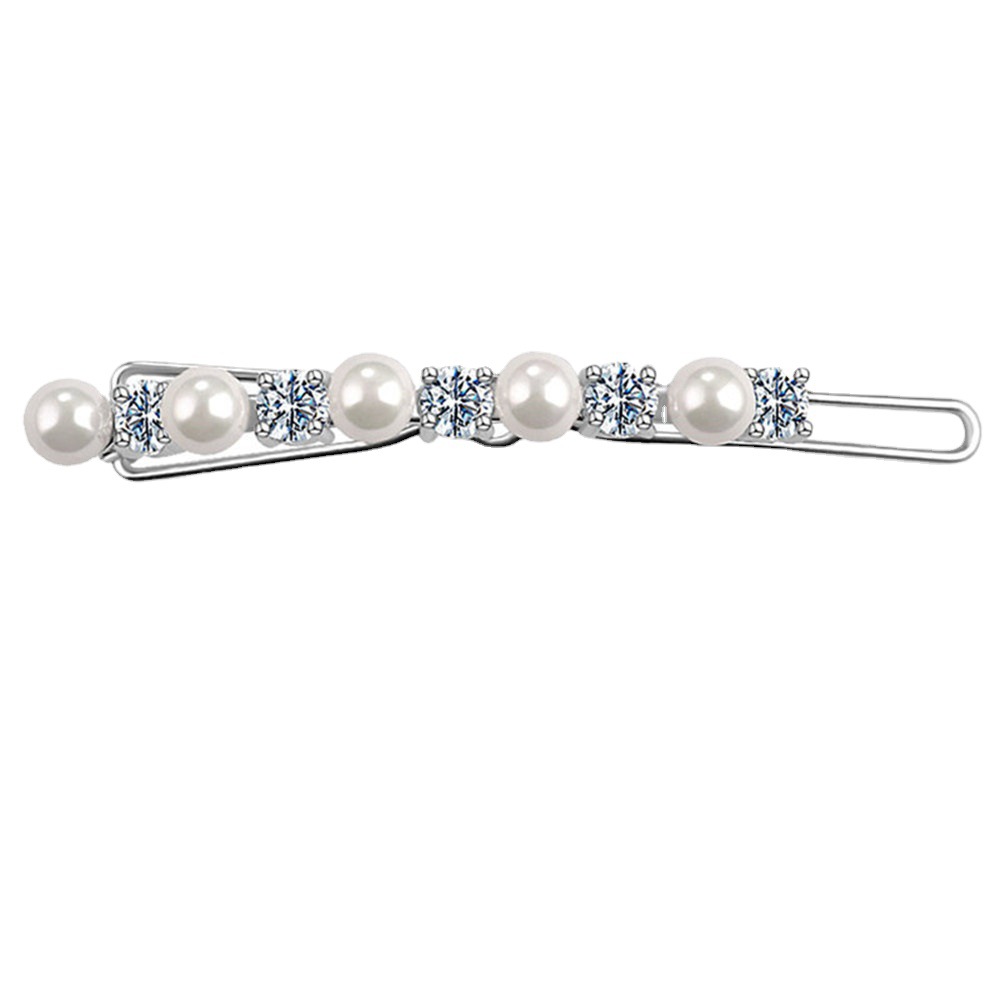 Zircon pearl hairpin edge clip side bangs back head broken hair clip hair accessories_voghion.com
