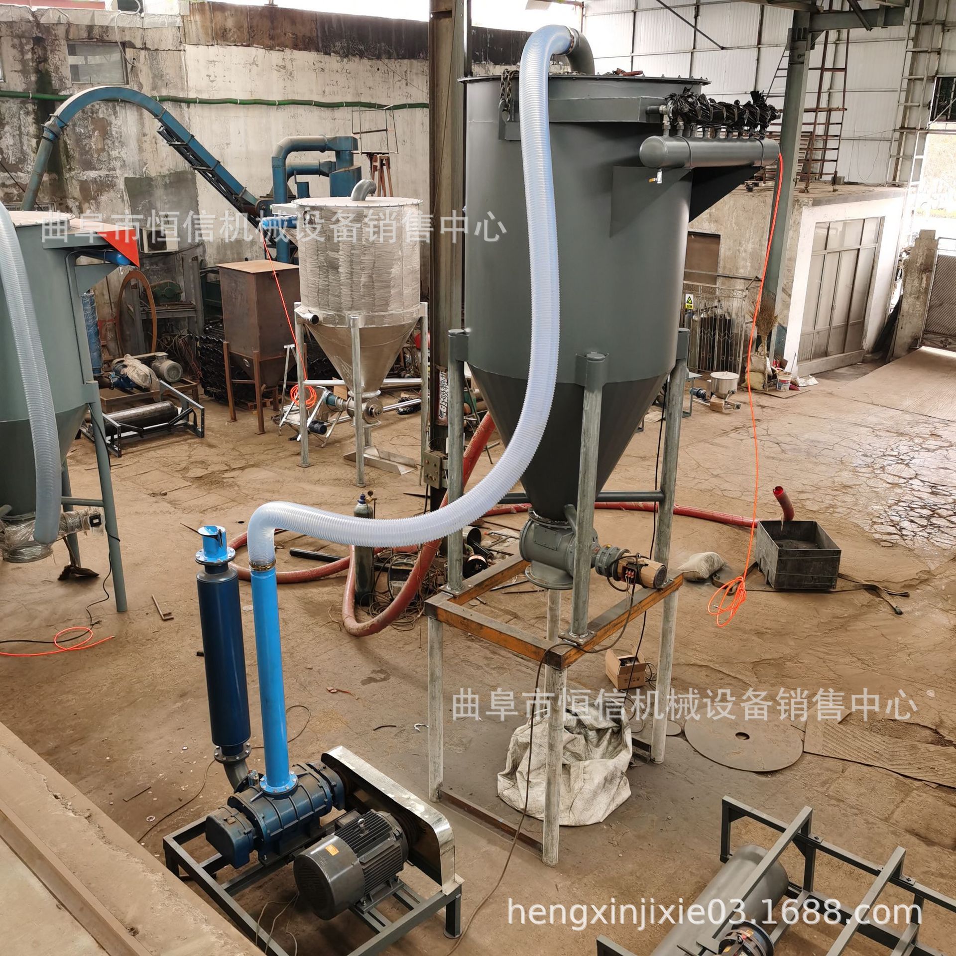 拉萨电厂散灰装罐车气力吸灰机 碳酸钙粉不锈钢气力吸粉机 多用途