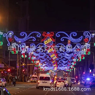 节日灯 圣诞装饰灯 跨街灯 横街灯 飘带 路灯挂件 铁艺造型 圣诞