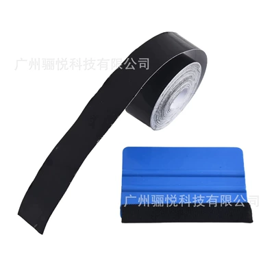 Car film chrome-plated shading vinyl car window decorative film scratch-resistant tape waterproof protective film matte surface bright (Body sticker) - matt-black-wool-scraper-3cmx-10m
