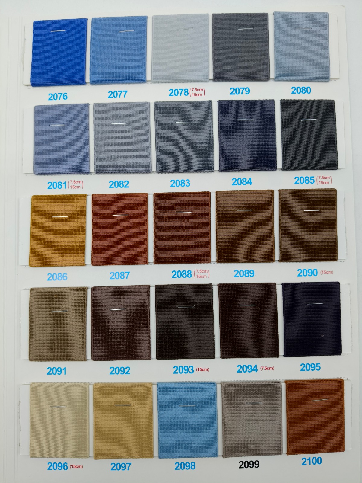 150 colores en stock 1.5-15cm color de nylon cifrado pantalones expuestos tiras de goma de alta elasticidad