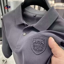 轻奢短袖Polo衫男翻领秋冬季新款高端上衣休闲时尚百搭商务t恤衫