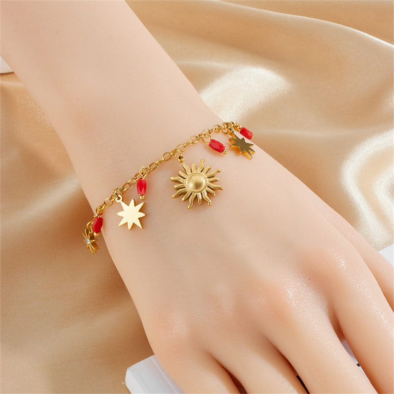 cable chain Chain Type 1 Piece Quantity Vacation Simple Style Star 304 Stainless Steel Cable Chain Bracelets In Bulk