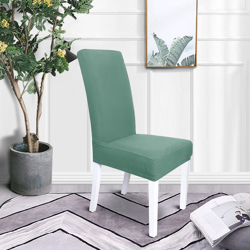 Transfronterizo al por mayor elástico agitado cubierta de silla de terciopelo general color sólido engrosado fábrica de cubierta de silla de restaurante hotel