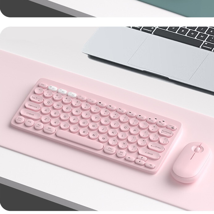 ワイヤレスbluetoothダブルモードキーマウスセットノートブックデスクトップpc iPad携帯電話ミュートチョコレートキーボードマウス|undefined