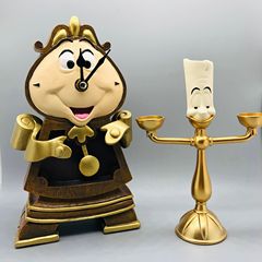 美女と野獣燭台ルミア装飾品時計置時計ガッシュフラワー装飾品装飾ナイトライト