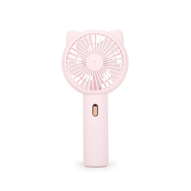 新しい漫画かわいい子猫ハンドヘルドファン USB 充電式ポータブル屋外ファンオフィス小型ファン卸売|undefined