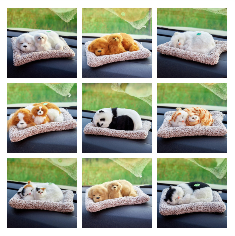 Car Accessories Activated Carbon Bamboo Charcoal Cat Dog Car Supplies Cute Car Air Purifier Simulation Animal Car Interior Decoration 