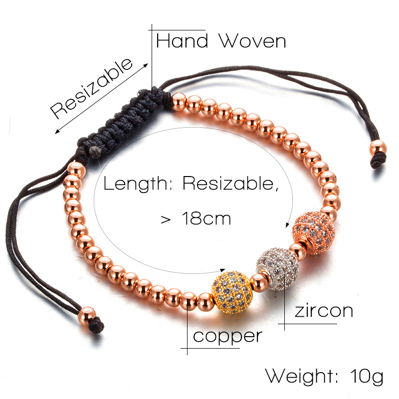Fashion microinlaid zircon woven braceletpicture1